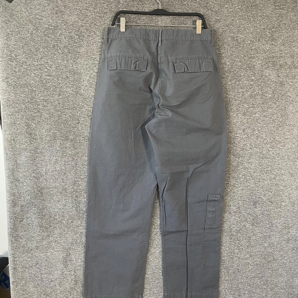 Levi's L2 Pants Mens 34x34 Gray Canvas Chino Straight Leg Baggy‎ Skate Y2K
